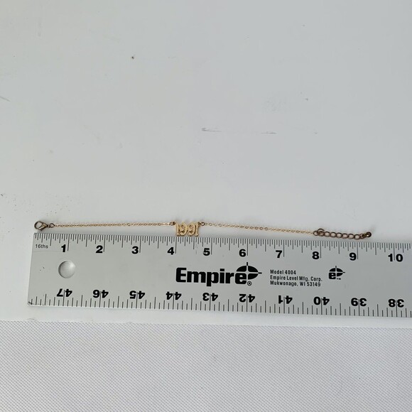 1991 Anklet Birthyear Charm Link Chain Ankle Bracelets Women Girls Jewelry Gift - Picture 4 of 4